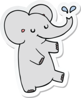 pegatina de un elefante bailando de dibujos animados png