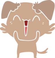 desenho de estilo de cor lisa cachorrinho feliz png
