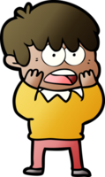 worried cartoon boy png