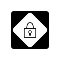 Lock icon. Blocking icon. Closed padlock. Protection symbol. Isolated raster pictogram vector