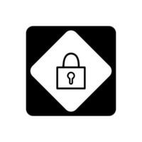 Lock icon. Blocking icon. Closed padlock. Protection symbol. Isolated raster pictogram vector