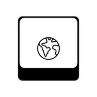 World planet icon outline style vector