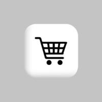 Shopping cart icon, flat design. Isolated on white background. Collection of web icon for online store, from various cart icons in various shape. vector