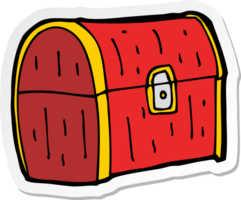 sticker of a cartoon treasure chest png