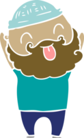 hombre con barba sacando la lengua png