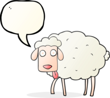 mão desenhado discurso bolha desenho animado ovelha png