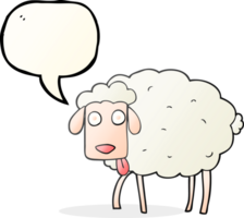 hand drawn speech bubble cartoon sheep png