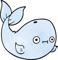 cartoon doodle sea whale png