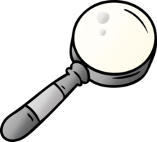 hand drawn gradient cartoon doodle of a magnifying glass png