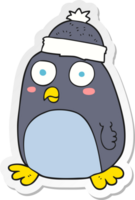 adesivo de um pinguim de desenho animado png