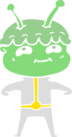 friendly flat color style cartoon spaceman png