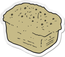 sticker of a cartoon bread png