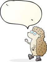 cute  hand drawn speech bubble cartoon hedgehog png