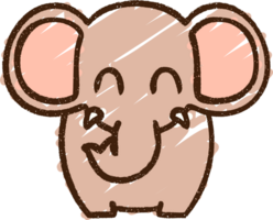 dibujo de tiza de elefante png