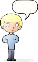 cartoon curious boy with speech bubble png