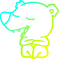 freddo pendenza linea disegno di un' cartone animato orso png