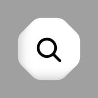 Magnifying glass or search icon, flat graphic on isolated background. vector