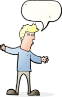 cartoon curious man with speech bubble png