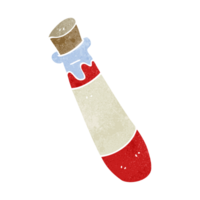 hand retro cartoon vial of blood png