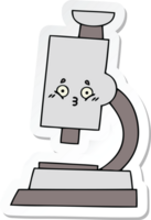 sticker of a cute cartoon microscope png