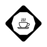 café taza icono contorno estilo vector