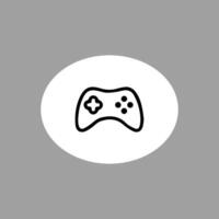 Minimal Gaming Symbol, Stream modern Games, Wireless Controller Icon vector