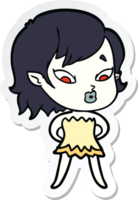 adesivo de uma linda garota vampira de desenho animado png