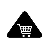 Shopping cart icon, flat design. Isolated on white background. Collection of web icon for online store, from various cart icons in various shape. vector