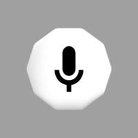 Record Microphone icon. The symbol microphone for web site. Illustration retro microphone for mobile apps. Pictogram Microphone. Minimalist icon. Sound concept icon vector