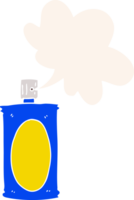 desenho animado spray pode com discurso bolha dentro retro estilo png