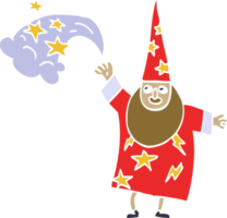 cartoon doodle wizard casting spell png