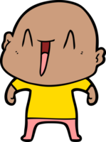 happy cartoon bald man png