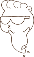 dessin au fusain fantôme cool png