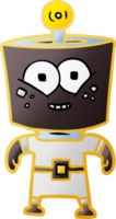 happy energized cartoon robot png