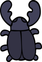 cartoon doodle huge beetle png