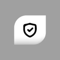 Shield check mark icon. Protection approve sign. Safe icon vector