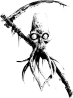 assustador tentáculo crânio desenhando png