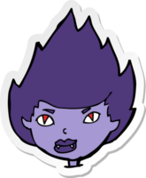 sticker of a cartoon vampire head png