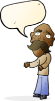 cartoon lonely old man with speech bubble png