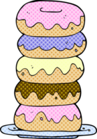 cartoon plate of donuts png