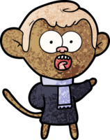 cartoon shocked monkey png