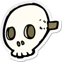 sticker of a cartoon skull mask png