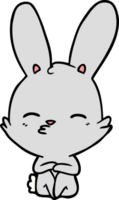 dessin animé lapin curieux png