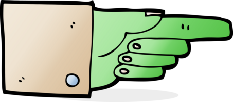 cartoon pointing zombie hand png