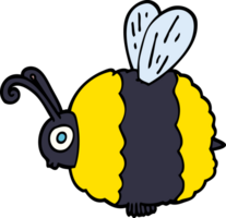 cartoon doodle bee png