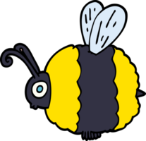 tecknad doodle bee png