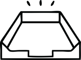line drawing cartoon of a empty tray png
