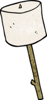 cartoon doodle marshmallow on stick png