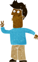 cartoon man signaling with hand png