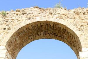 Akko Israel 04 05 2024 An ancient aqueduct for supplying water to populated areas in Israel. photo